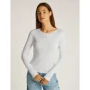 TJW SLIM POINTELLE RIB TEE LS