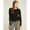 TJW SLIM POINTELLE RIB TEE LS