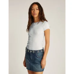 TJW SLIM POINTELLE RIB TEE