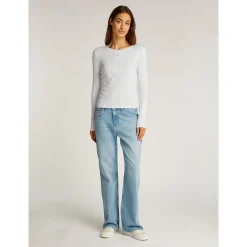 TJW SLIM POINTELLE RIB TEE LS