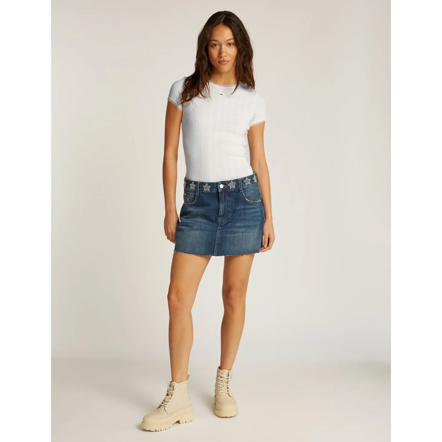 TJW SLIM POINTELLE RIB TEE