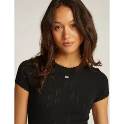 TJW SLIM POINTELLE RIB TEE