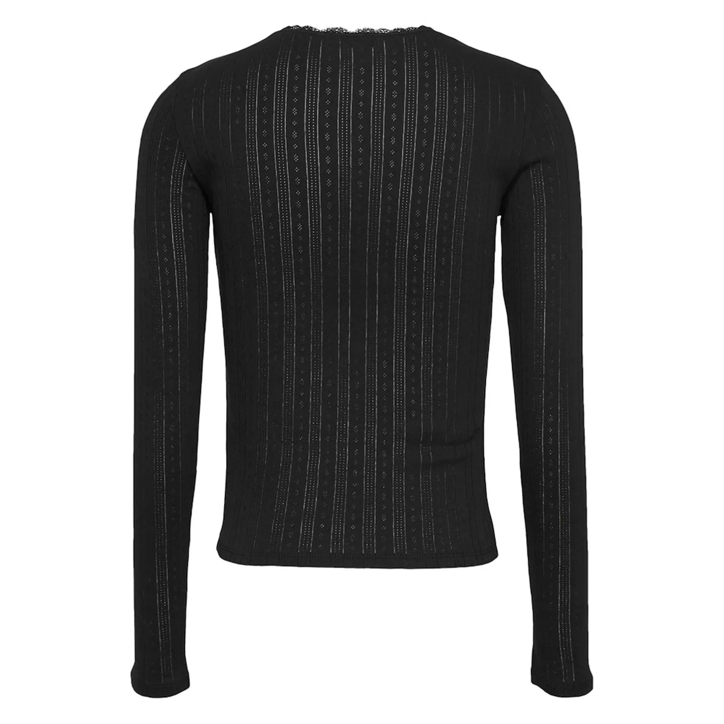 TJW SLIM POINTELLE RIB TEE LS