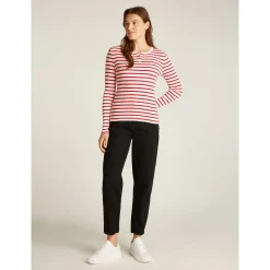 TJW SLM BUTTON RIB C-NECK LS E