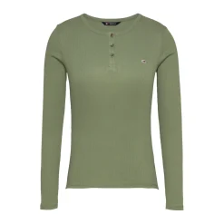 TJW SLM BUTTON RIB C-NECK LS E