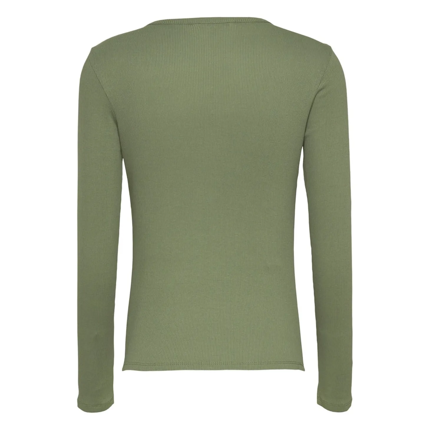 TJW SLM BUTTON RIB C-NECK LS E