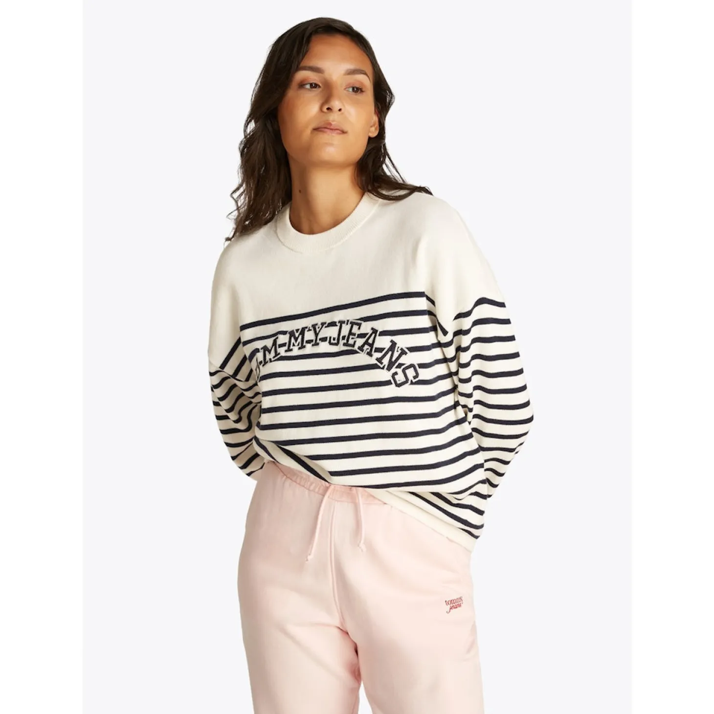 TJW STRIPE VARSITY SWEATER