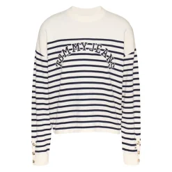 TJW STRIPE VARSITY SWEATER