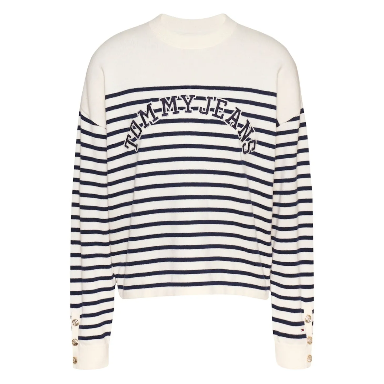 TJW STRIPE VARSITY SWEATER