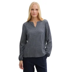 T-shirt blouse vertical stripe