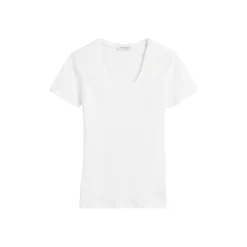T-shirt, deep round neck twist