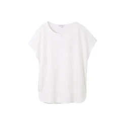 T-shirt fabric mix crew neck