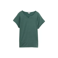 T-shirt fabric mix crew neck