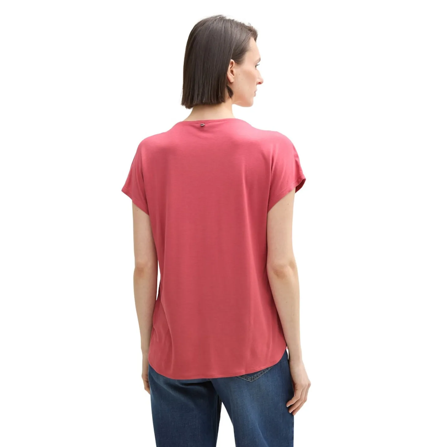 T-shirt fabric mix crew neck