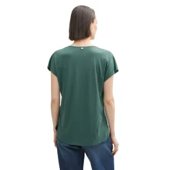 T-shirt fabric mix crew neck