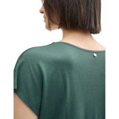 T-shirt fabric mix crew neck