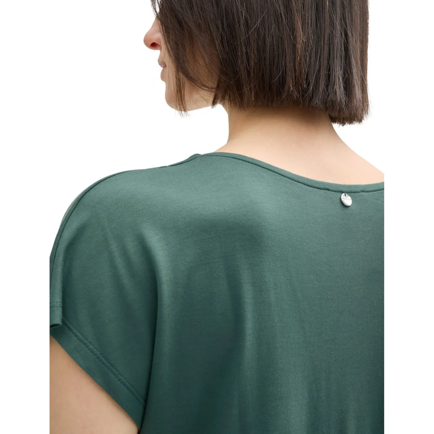 T-shirt fabric mix crew neck