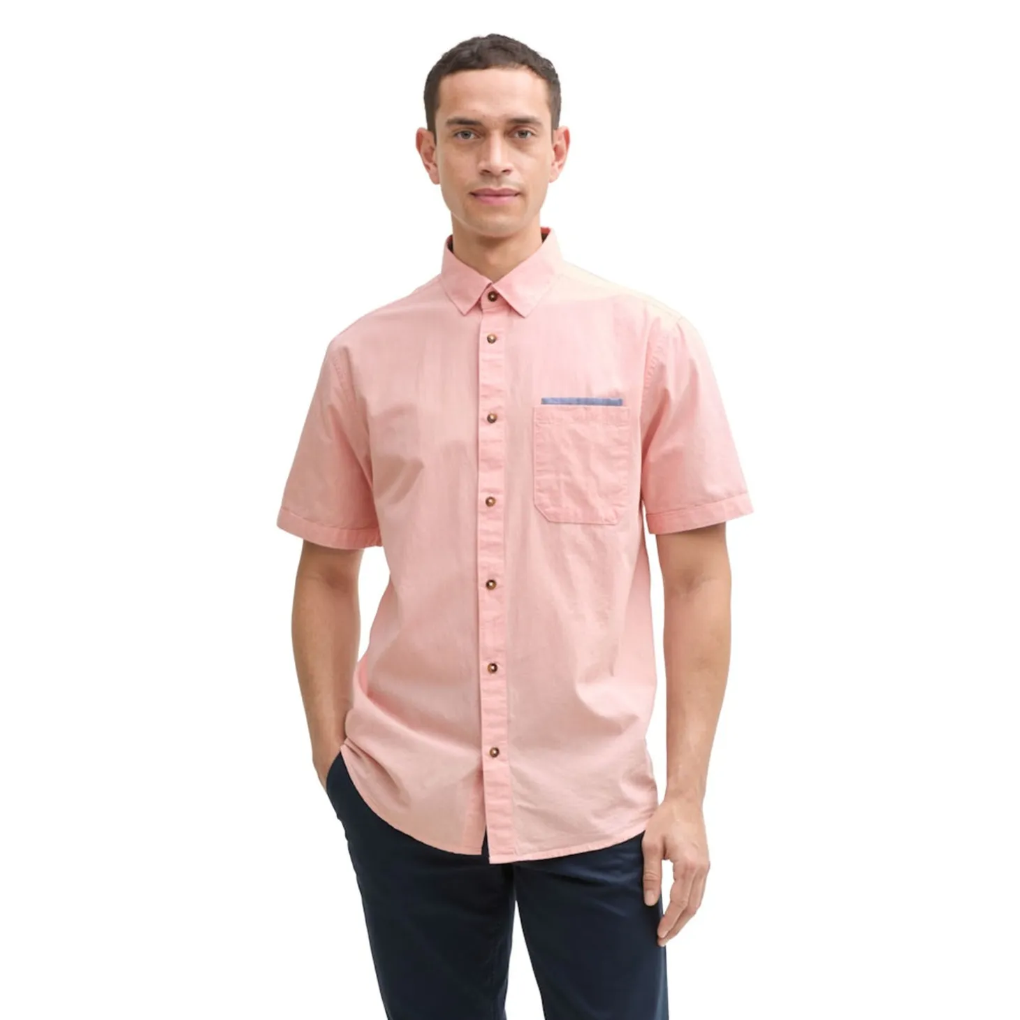 Two-tone poplin shirt