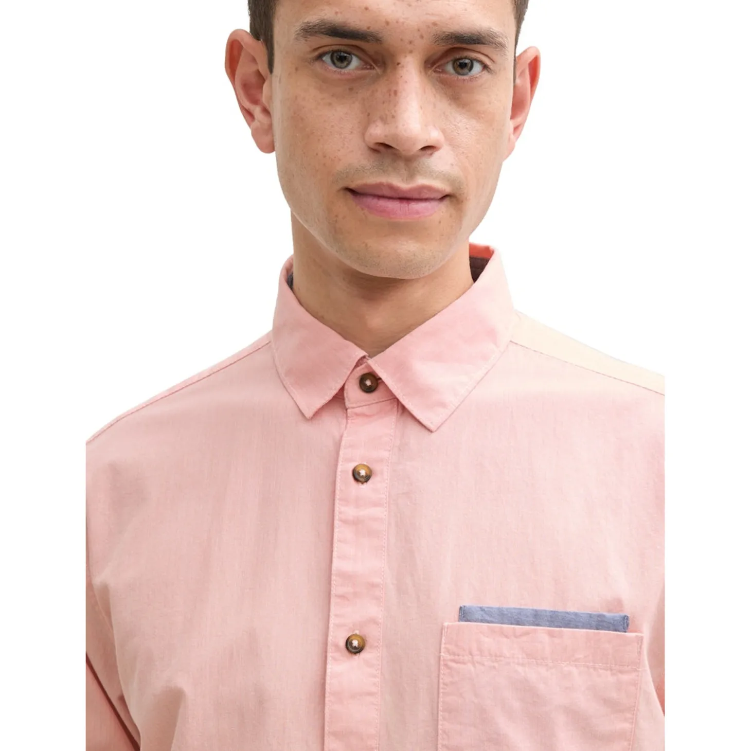 Two-tone poplin shirt