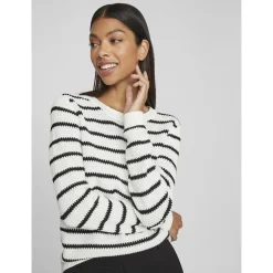 VIDALO O-NECK L/S STRIPE KNIT