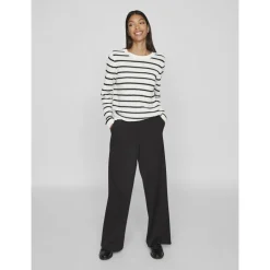 VIDALO O-NECK L/S STRIPE KNIT