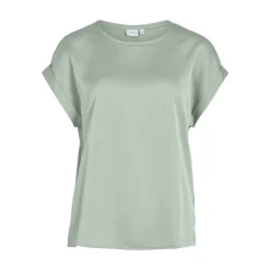 VIELLETTE S/S SATIN TOP - NOOS