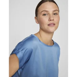 VIELLETTE S/S SATIN TOP - NOOS