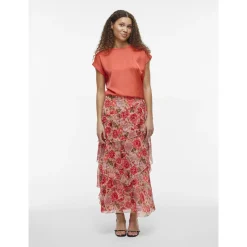 VIELLETTE S/S SATIN TOP - NOOS