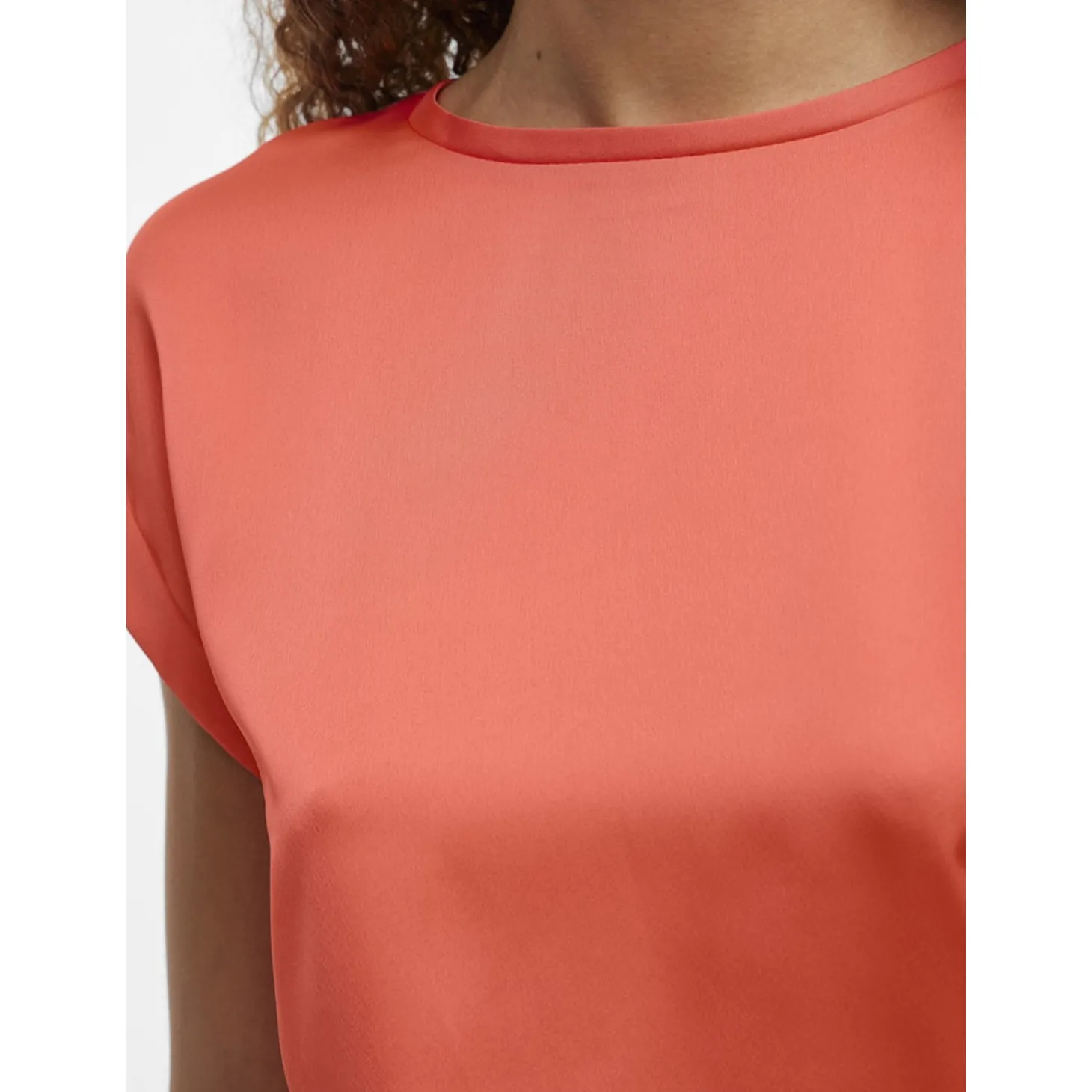 VIELLETTE S/S SATIN TOP - NOOS