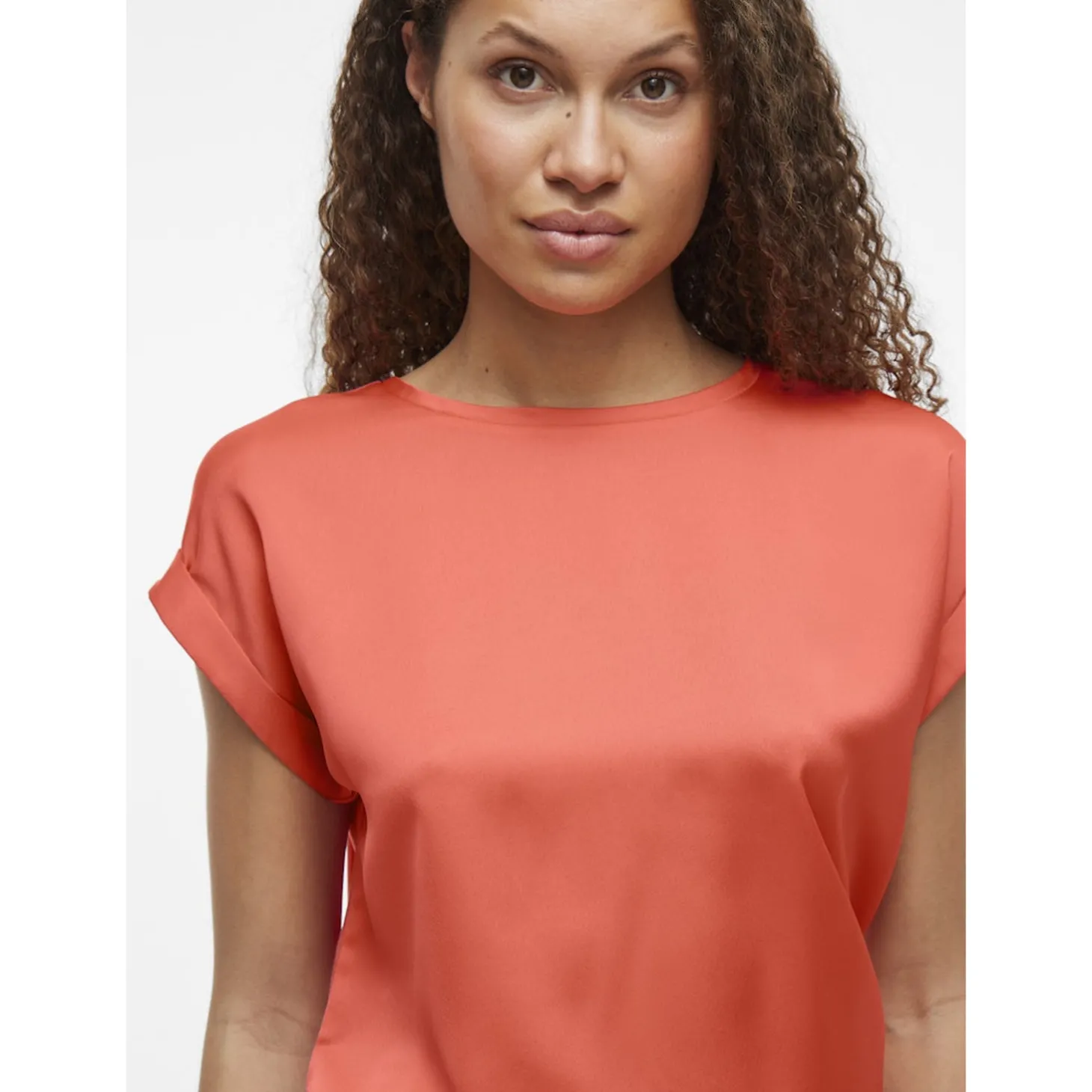 VIELLETTE S/S SATIN TOP - NOOS