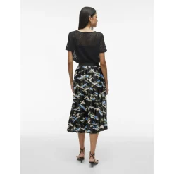 VINITBAN PRINT MIDI SKIRT - NO