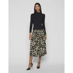 VINITBAN PRINT MIDI SKIRT - NO
