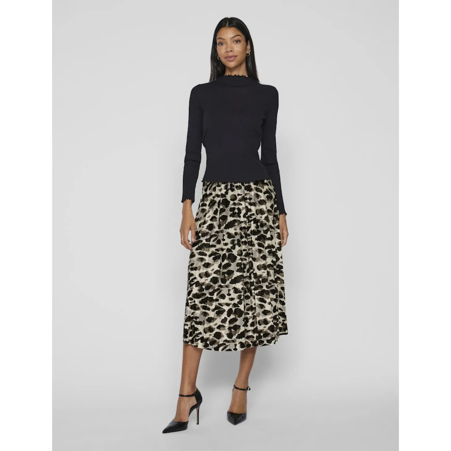 VINITBAN PRINT MIDI SKIRT - NO