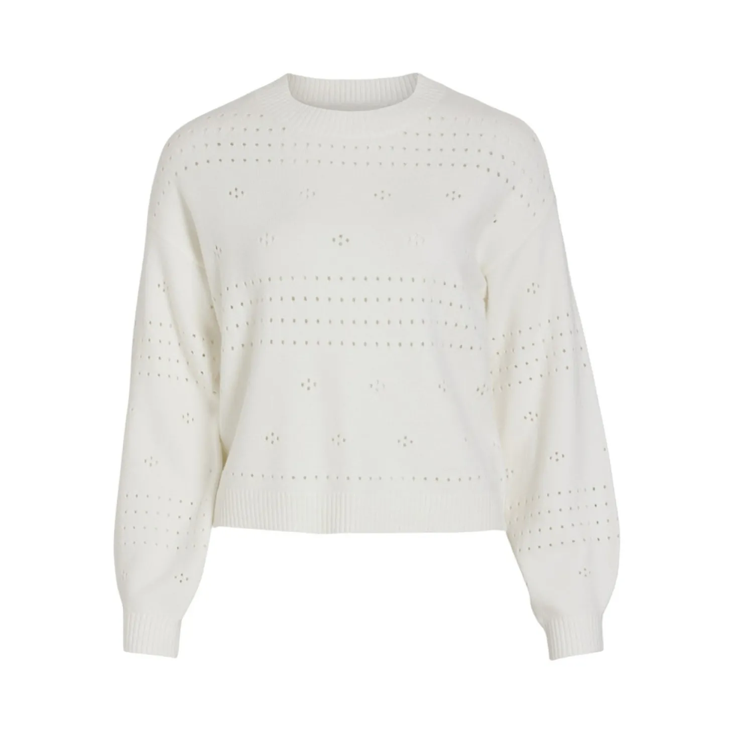 ! VIRIL L/S O-NECK POINTELLE