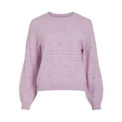 ! VIRIL L/S O-NECK POINTELLE