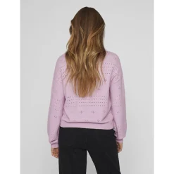 ! VIRIL L/S O-NECK POINTELLE