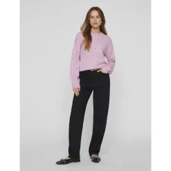 ! VIRIL L/S O-NECK POINTELLE