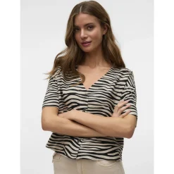 VMMYMILO 2/4 V-NECK SHIRT WVN