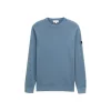 Washed structure crewneck knit