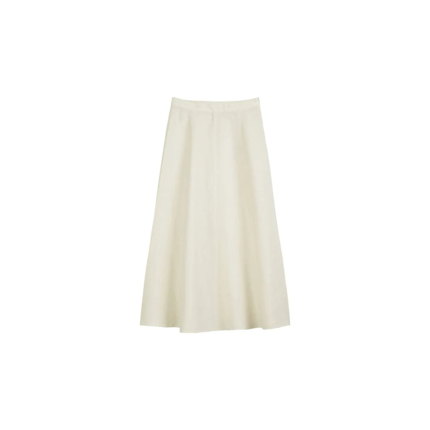 Woven skirt, medium length, fl